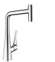 https://raleo.de:443/files/img/11eeea1f3c4dc70092906bba4399b90c/size_s/Hansgrohe-HG-Metris-Select-M71-Einhebel-Kuechenmischer-320-Eco-Ausziehauslauf-1jet-Chrom-14786000 gallery number 1